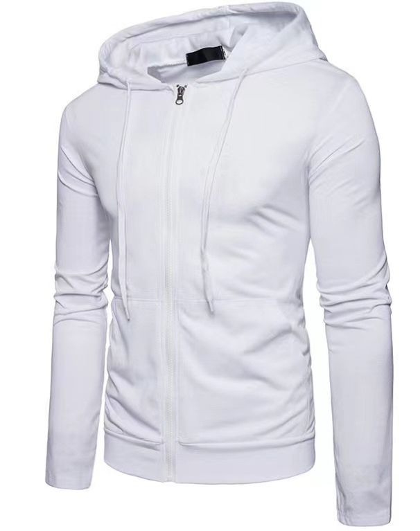 Cross-Border Foreign Trade Sports Sweatshirt Loose Plus Size Hooded Pullover Jacket Zipper Cardigan Men's Fashion Casual_viptrois.com
