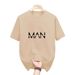 Men's Premium Comfort T-Shirt - Breathable Polyester, Relaxed Fit Streetwear (White/Navy/Black/Red/Khaki, S-XXL)_viptrois.com