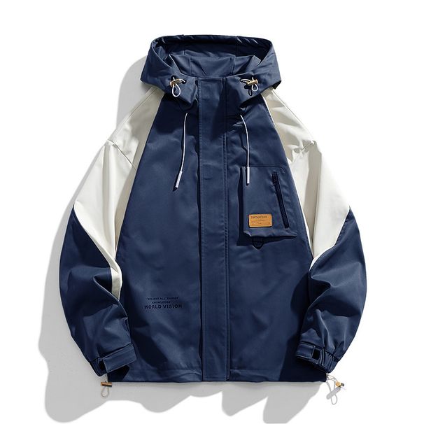 Oversized Streetwear Jacket For Men – Plus Size Fleece-Lined Hooded Coat (L-9XL, Black/Khaki/Green/Gray/Blue)_viptrois.com