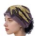 Sunflower Lace Headscarf – Fashionable Sequin Bao Tou Hat For Women (Breathable White Hair Cover, Internet Celebrity Style)_viptrois.com