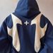 Gothic Y2K Streetwear Hooded Zip-Up Jacket - Oversized Unisex Harajuku Style Pullover With Patchwork Design (Black, Grey, Blue, Green)_viptrois.com