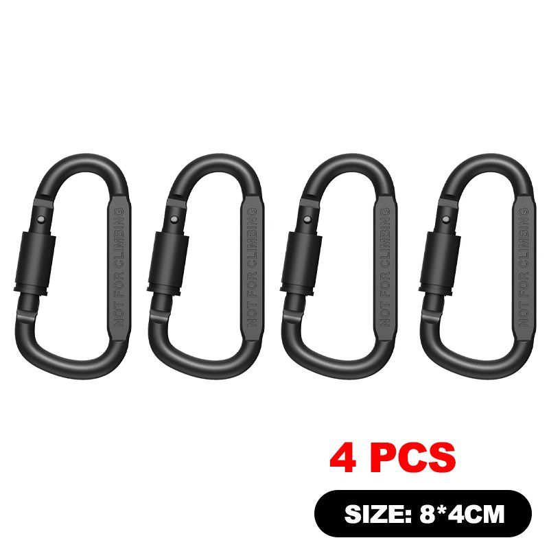 4-6pcs Carabiner Set For Key Camping Survival EDC Outdoor Keychain Clip Lock Alloy Aluminum Tactical Caribiner Hook Karabiners_viptrois.com