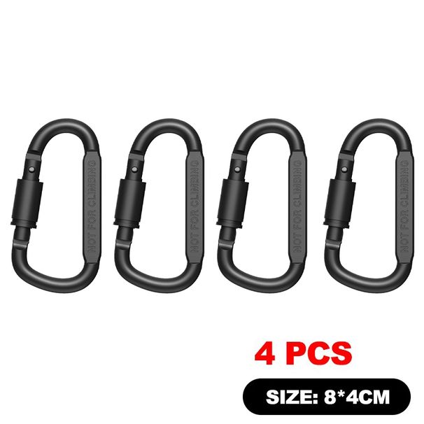 4-6pcs Carabiner Set For Key Camping Survival EDC Outdoor Keychain Clip Lock Alloy Aluminum Tactical Caribiner Hook Karabiners_viptrois.com