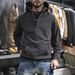 Half-Zip Hooded Men's Sweatshirt Thick Heavyweight Loose Casual Long Sleeve T-Shirt Half-Open Collar Pullover Jacket_viptrois.com