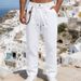 BUZT Men's Linen Relaxed Fit Pants – Breathable Straight Leg (S-XXXL, Wrinkle-Resistant, Casual & Travel Ready)_viptrois.com