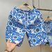 Summer Men's Hawaiian Style Printed Beach Shorts Loose Fit Casual Trendy Thin Mid-Length Five Point Pants_viptrois.com