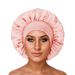 Wide brim high elastic beauty salon hair care hat female nursing satin sleeping cap chemotherapy cap shower cap_viptrois.com