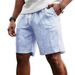 Men's Clothing Striped Drawstring Sweatpants Simple Five Point Casual Shorts Spring Summer_viptrois.com
