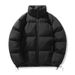 Men's Puffer Jacket – Lightweight Quilted Polyester Coat (S-3XL, Black/Charcoal/Taupe/Mint)_viptrois.com