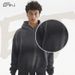 Men's Retro Loose Fit Hoodie & Jogger Set - Fleece-Lined Streetwear With Cat Whisker Design, Winter Casual Outfit For Urban Style (Grey/Black, S-XXL_viptrois.com