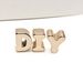 Electroplated Rose Gold Three-dimensional Alphabet Jewelry Accessories Alphabet Shoe Flower Bracelet Handmade DIY Shoe Buckle_viptrois.com