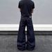 Retro Turquoise Relaxed Fit Jeans For Men - Vintage Washed Cotton Straight Leg Trousers With Classic Five-Pocket Design_viptrois.com