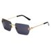 Frameless Leopard Print Metal Sunglasses - High-End Fashion Eyewear For Men & Women (UV400 Protection)_viptrois.com