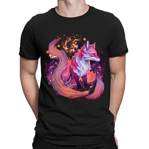 Folklore Fox Aesthetic Wildlife Forest Animal Vintage Mens T-Shirt Mens Womens Tees Tops Tee Top #NED_viptrois.com