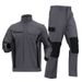 Men's Two-Tone Workwear Set - Reinforced Durable Coveralls For Factory, Workshop & Mechanical Repair - Moisture-Wicking Polyester - S-5xl_viptrois.com