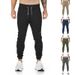Men's Casual Fitness Jogger Pants - Comfortable Stretchable Polyester Blend Trousers For Gym, Workout & Daily Wear_viptrois.com