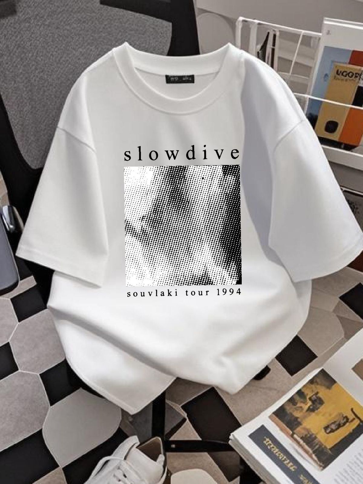 Slowdive Tour Shirt Tee Unisex IN489 Fashion Slightly Graphic Designer Clothes Homme Streetwear Soft Casual Versatile Summer Stylish Stretched_viptrois.com