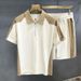 Men's Stylish Color-Block Ice Silk Shirt Summer Loose-Fit Casual Sportswear Short-Sleeved T-Shirt Breathable Fashion Top_viptrois.com