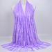 Muslim headscarf Muslim Scarf Cover Solid Color Lace Hollowed Fringed Silk Scarf Women's Long Scarf Shawl_viptrois.com