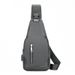 Men's Large Capacity Crossbody Sling Bag With USB Charging Port - Waterproof Oxford Fabric, Multi-Compartment Design For Travel, Work_viptrois.com