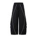 Men's Clothing Ribbon Decorated Casual Pants Loose Wide Leg Pants For Boys Street Trend Ins Design Sports Pleated Drape Long Pants_viptrois.com