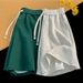 Men's Clothing Men's Style Solid Color Loose Casual Shorts Basic Straight Leg Everyday Sports Five Point For Formal & Casual For Women_viptrois.com