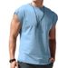 Men's Clothing Summer New Sleeveless T Shirt Youth Loose Solid Color Thin Waistcoat Vest Men_viptrois.com
