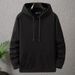 Pure Fleece-Lined Pullover Hoodie Plus Size Loose Fit Men's Super Soft Comfortable Winter_viptrois.com