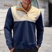 Men's Casual Color Block Polyester Zip-Up Hoodie Lightweight Outdoor Sportswear For All Seasons_viptrois.com