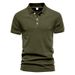 Men's Clothing Summer New Style Lapel Sports Men's Twill POLO Shirt Casual Men's Solid Color Short Sleeved T Shirt_viptrois.com