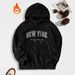 Men's Oversized Fleece Hoodie – Unisex Streetwear Pullover With Embroidery & Drop Shoulder (S-XXL, Black, Heavyweight, Couple Outfit)_viptrois.com