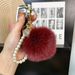 Bag Charms Car Keychain Pendant Fox Fur Ball Plush Bag Pendant Cute Fashion Schoolbag Doll Internet Celebrity Accessories_viptrois.com