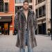 Men's Clothing Men's Fur Coat New Imitation Shearling Suit Collar Long Coat Winter Windproof Warm Windbreaker Large Size_viptrois.com
