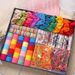 Children's Accessories Pig Intestine Hair Ring Female Cute Hair Rope Cloth Ring Pearl Rubber Band Color Ring_viptrois.com