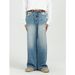Men's Outfit Is Baggy With Blue Straight Leg Wide-leg Jeans_viptrois.com