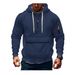 Men's Zip Pocket Hoodie - Breathable Polyester Pullover With Arm Storage, Oversized Fit For Casual & Sports_viptrois.com