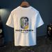 High-end Short-sleeved T-shirt Men's Summer New Breathable Printed Loose Top Pure Cotton Men's Versatile Casual T-shirt_viptrois.com