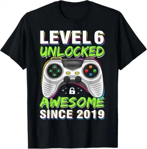 T-shirtlevel 6 Unlocked Awesome 2026 Since 2019 6th Birthday Gami_viptrois.com