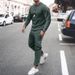 Men's Casual Long Sleeve Outfit Set – Trendy Two-Piece (Breathable Poly-Cotton Blend) For Spring & Fall_viptrois.com