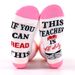 Cotton mid-tube socks sole letter jacquard leisure sports socks creative socks_viptrois.com