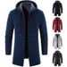 Men's Oversized Hooded Sweater Coat - Longline Knit Cardigan With Casual Streetwear Style (Available In 5 Colors & Plus Sizes)_viptrois.com