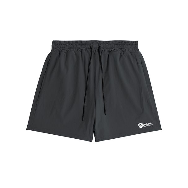 Men's quick-drying zipper shorts men's elastic fitness sports loose running casual fake two-layer pants basketball exercise pants_viptrois.com