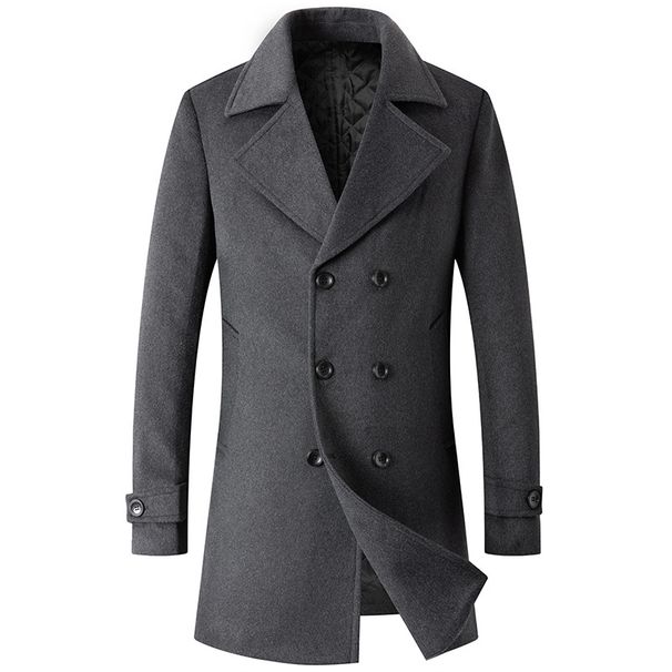 Men's Clothing Men's Double-Breasted Wool Coat - British Style Overcoat (4 Colors, XS-XXXL) Hot-selling_viptrois.com