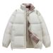 Unisex Winter Puffer Jacket – Thickened Stand Collar Coat With Side Pockets For Men & Women (S-4XL, 11 Colors)_viptrois.com