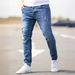 Men's Clothing high quality men's slim fit stretch jeans skinny jeans men's jeans_viptrois.com