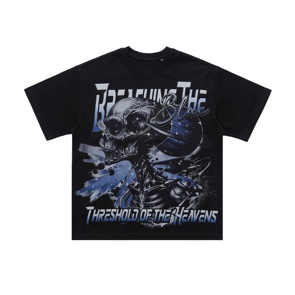 Summer Loose-Fit Round-Neck Direct-Print Oversized Men's Trendy Short-Sleeve T-Shirt Street Style_viptrois.com