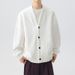 Autumn And Winter New Jacquard Knitted Plus Size Cardigan Casual V-neck Sweatshirt Long Sleeved Jacquard Loose Inner Layer_viptrois.com