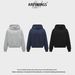 Unisex Autumn Embroidered Hoodie -Inspired Streetwear With Cotton Lining, Loose Fit, Geometric Print (Black, Gray, Navy)_viptrois.com