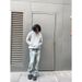 Men's Clothing Gray plus velvet thickened sweater hooded silhouette jacket deconstructed splicing solid color short hoodie for men and women_viptrois.com