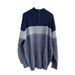 Loom Loom Cross-Border Sweater Knitwear And American Fashion Pullover Color Block Half-Zip Casual European Size Men's_viptrois.com